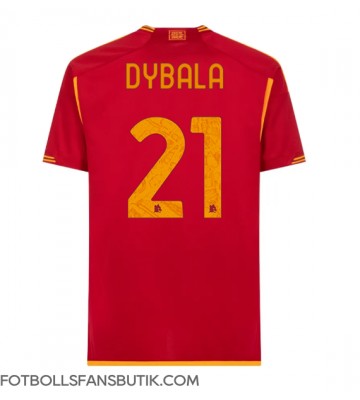 AS Roma Paulo Dybala #21 Replika Hemmatröja 2023-24 Kortärmad